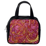 Pink Yellow Hippie Flower Pattern Zz0106 Classic Handbag (One Side) Front