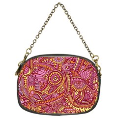 Pink Yellow Hippie Flower Pattern Zz0106 Chain Purse (one Side) by Zandiepants