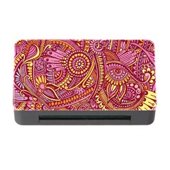 Pink Yellow Hippie Flower Pattern Zz0106 Memory Card Reader With Cf by Zandiepants