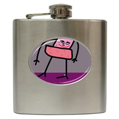 Sponge Girl Hip Flask (6 Oz) by Valentinaart