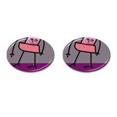 Sponge Girl Cufflinks (oval)