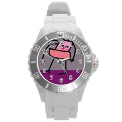 Sponge Girl Round Plastic Sport Watch (l) by Valentinaart