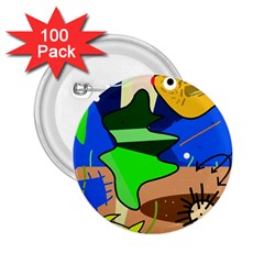 Aquarium  2 25  Buttons (100 Pack) 