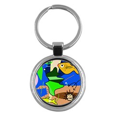 Aquarium  Key Chains (round) 