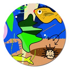 Aquarium  Magnet 5  (round) by Valentinaart