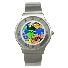 Aquarium  Stainless Steel Watch by Valentinaart