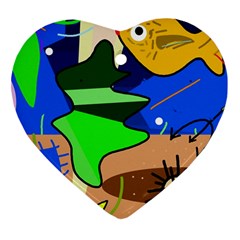 Aquarium  Heart Ornament (2 Sides)