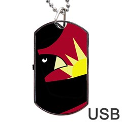 Eagle Dog Tag Usb Flash (one Side) by Valentinaart