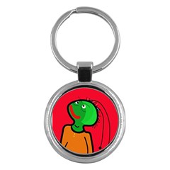 Looking Up Key Chains (round)  by Valentinaart