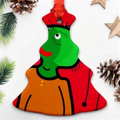 Looking Up Christmas Tree Ornament (2 Sides)