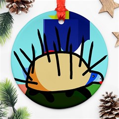 Hedgehog Ornament (round)  by Valentinaart