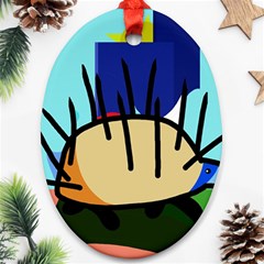 Hedgehog Ornament (oval)  by Valentinaart