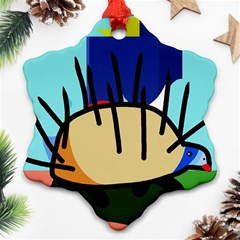 Hedgehog Snowflake Ornament (2-side)