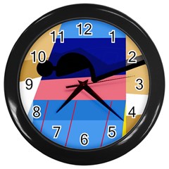 Jumping Wall Clocks (black)