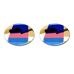 Jumping Cufflinks (oval)