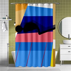 Jumping Shower Curtain 48  X 72  (small) 