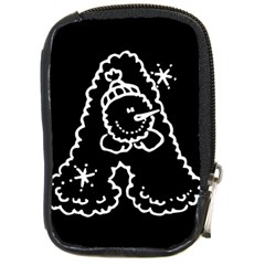 Funny Snowball Doodle Black White Compact Camera Cases