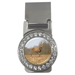 Red Deer Stag On A Hill Money Clips (cz)  by GiftsbyNature