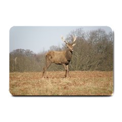 Red Deer Stag On A Hill Small Doormat  by GiftsbyNature