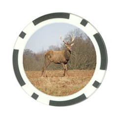 Red Deer Stag on a Hill Poker Chip Card Guards