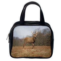 Red Deer Stag on a Hill Classic Handbags (One Side)