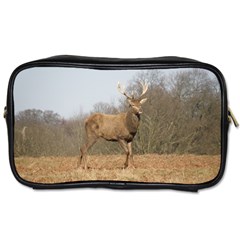 Red Deer Stag On A Hill Toiletries Bags 2-side by GiftsbyNature