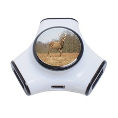 Red Deer Stag On A Hill 3-port Usb Hub by GiftsbyNature