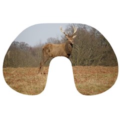 Red Deer Stag on a Hill Travel Neck Pillows