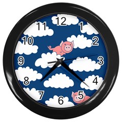 When Pigs Fly Wall Clocks (black)