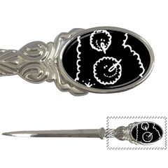 Funny Black And White Doodle Snowballs Letter Openers