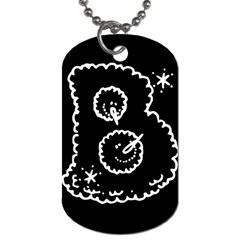 Funny Black And White Doodle Snowballs Dog Tag (two Sides)