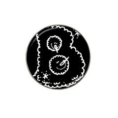 Funny Black And White Doodle Snowballs Hat Clip Ball Marker by yoursparklingshop