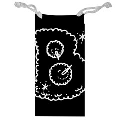 Funny Black And White Doodle Snowballs Jewelry Bags