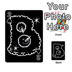 Funny Black And White Doodle Snowballs Playing Cards 54 Designs  by yoursparklingshop