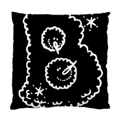 Funny Black And White Doodle Snowballs Standard Cushion Case (two Sides)