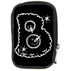 Funny Black And White Doodle Snowballs Compact Camera Cases