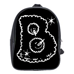 Funny Black And White Doodle Snowballs School Bags(large) 