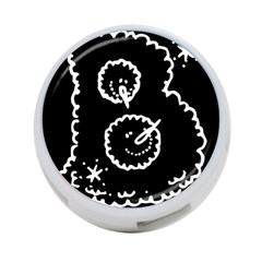 Funny Black And White Doodle Snowballs 4-port Usb Hub (one Side) by yoursparklingshop