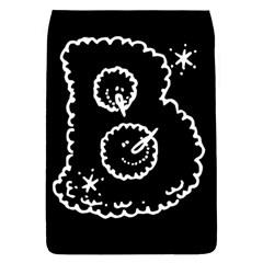 Funny Black And White Doodle Snowballs Flap Covers (s)  by yoursparklingshop