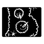 Funny Black And White Doodle Snowballs Double Sided Fleece Blanket (Small)  45 x34  Blanket Front