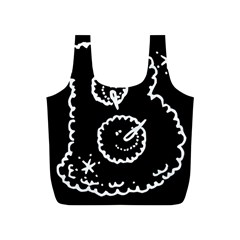 Funny Black And White Doodle Snowballs Full Print Recycle Bags (s)  by yoursparklingshop