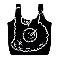 Funny Black And White Doodle Snowballs Full Print Recycle Bags (l)  by yoursparklingshop