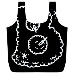 Funny Black And White Doodle Snowballs Full Print Recycle Bags (l)  by yoursparklingshop