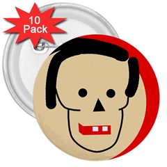 Face 3  Buttons (10 Pack) 