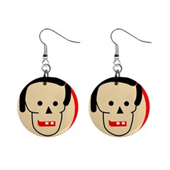 Face Mini Button Earrings