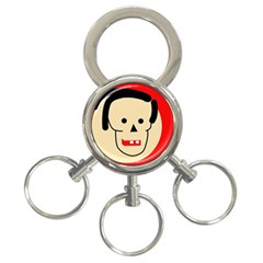 Face 3-ring Key Chains