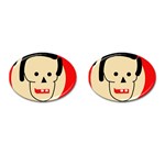 Face Cufflinks (Oval) Front(Pair)