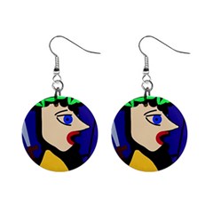 Warrior Mini Button Earrings