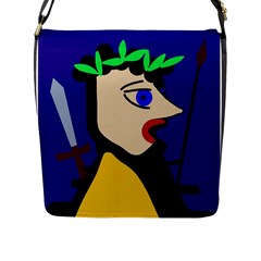 Warrior Flap Messenger Bag (l)  by Valentinaart