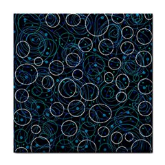 Blue Abstract Decor Tile Coasters